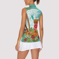 Hawaii Cinco de Mayo Women Sleeveless Polo Shirt Chili Pepper Hula Girl Tropical Vibes LT14 - Polynesian Pride