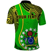 Custom Cook Islands Polo Shirt Mangaia Gospel Day Green Version LT14 - Polynesian Pride