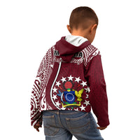June 15 Mangaia Gospel Day Mangaia Cook Islands Kid Hoodie Maroon Version LT14 - Polynesian Pride