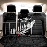 Custom New Zealand Silver Fern Cricket Back Car Seat Cover Aotearoa Maori Go Black Cap LT14 - Polynesian Pride