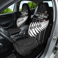 Custom New Zealand Silver Fern Cricket Car Seat Cover Aotearoa Maori Go Black Cap LT14 - Polynesian Pride