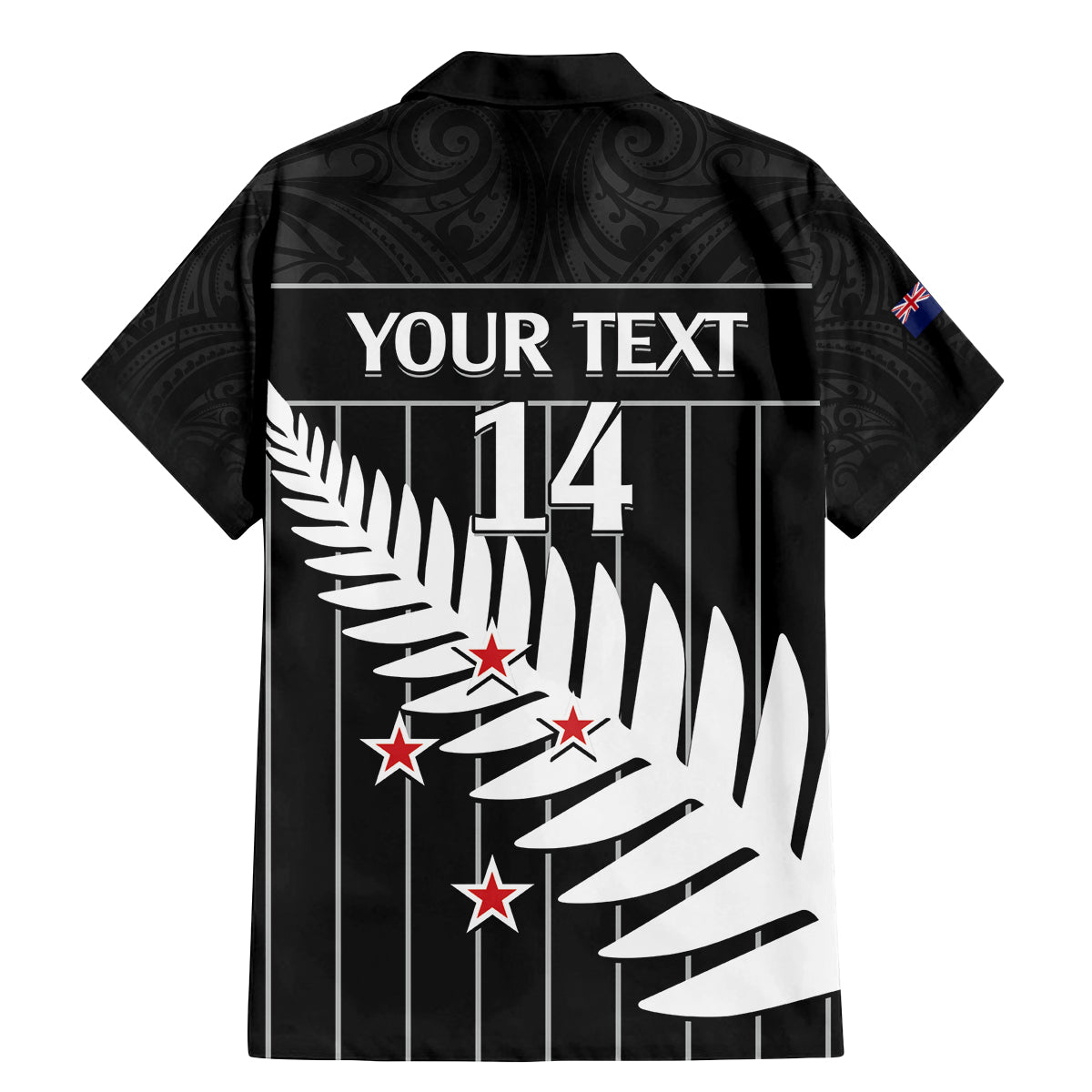 Custom New Zealand Silver Fern Cricket Family Matching Mermaid Dress and Hawaiian Shirt Aotearoa Maori Go Black Cap LT14 - Polynesian Pride