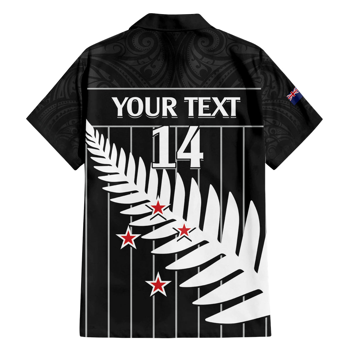 Custom New Zealand Silver Fern Cricket Family Matching Puletasi and Hawaiian Shirt Aotearoa Maori Go Black Cap LT14 - Polynesian Pride