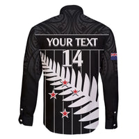 Custom New Zealand Silver Fern Cricket Family Matching Short Sleeve Bodycon Dress and Hawaiian Shirt Aotearoa Maori Go Black Cap LT14 - Polynesian Pride