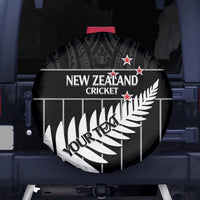 Custom New Zealand Silver Fern Cricket Spare Tire Cover Aotearoa Maori Go Black Cap LT14 - Polynesian Pride