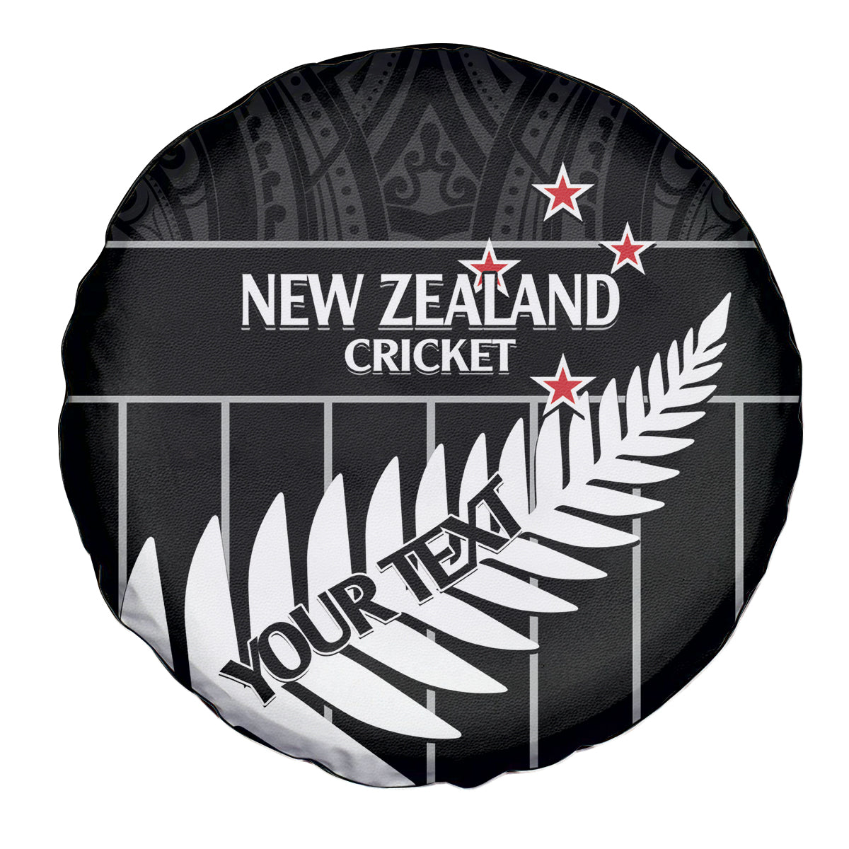 Custom New Zealand Silver Fern Cricket Spare Tire Cover Aotearoa Maori Go Black Cap LT14 - Polynesian Pride