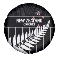 Custom New Zealand Silver Fern Cricket Spare Tire Cover Aotearoa Maori Go Black Cap LT14 - Polynesian Pride