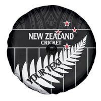 Custom New Zealand Silver Fern Cricket Spare Tire Cover Aotearoa Maori Go Black Cap LT14 - Polynesian Pride