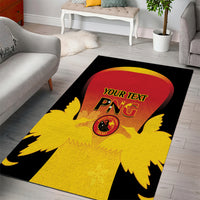 Custom Papua New Guinea Cricket Area Rug 2024 Go PNG LT14 - Polynesian Pride