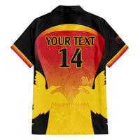 Custom Papua New Guinea Cricket Family Matching Off Shoulder Maxi Dress and Hawaiian Shirt 2024 Go PNG LT14 - Polynesian Pride