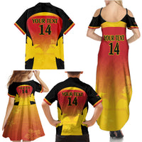 Custom Papua New Guinea Cricket Family Matching Summer Maxi Dress and Hawaiian Shirt 2024 Go PNG LT14 - Polynesian Pride