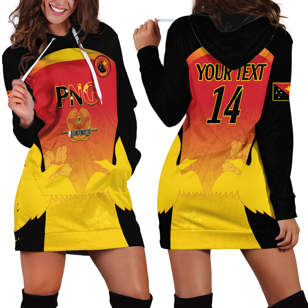 Custom Papua New Guinea Cricket Hoodie Dress 2024 Go PNG LT14 - Polynesian Pride