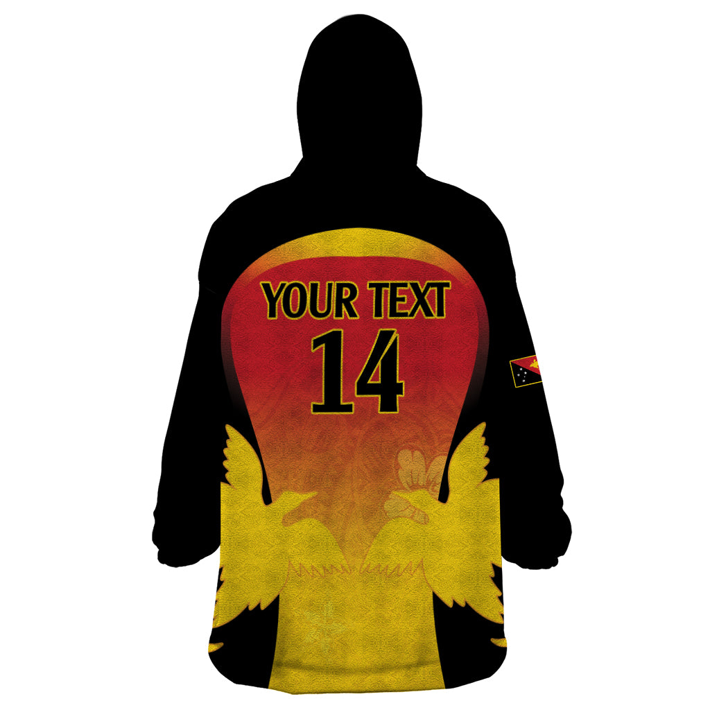 Custom Papua New Guinea Cricket Wearable Blanket Hoodie 2024 Go PNG LT14 - Polynesian Pride