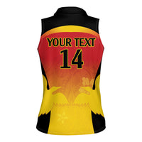 Custom Papua New Guinea Cricket Women Sleeveless Polo Shirt 2024 Go PNG LT14 - Polynesian Pride