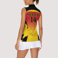 Custom Papua New Guinea Cricket Women Sleeveless Polo Shirt 2024 Go PNG LT14 - Polynesian Pride