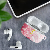 Pink Hawaii Shark Tattoo AirPods Case Puakenikeni Lei Plumeria Polynesian Pattern LT14 - Polynesian Pride
