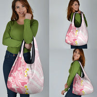 Pink Hawaii Shark Tattoo Grocery Bag Puakenikeni Lei Plumeria Polynesian Pattern LT14 - Polynesian Pride