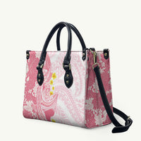 Pink Hawaii Shark Tattoo Leather Bag Puakenikeni Lei Plumeria Polynesian Pattern LT14 Pink - Polynesian Pride