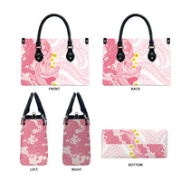 Pink Hawaii Shark Tattoo Leather Bag Puakenikeni Lei Plumeria Polynesian Pattern LT14 - Polynesian Pride
