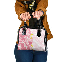 Pink Hawaii Shark Tattoo Shoulder Handbag Puakenikeni Lei Plumeria Polynesian Pattern LT14 One Size Pink - Polynesian Pride