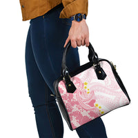 Pink Hawaii Shark Tattoo Shoulder Handbag Puakenikeni Lei Plumeria Polynesian Pattern LT14 - Polynesian Pride