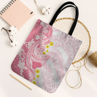 Pink Hawaii Shark Tattoo Tote Bag Puakenikeni Lei Plumeria Polynesian Pattern LT14 Black Strap One Size Pink - Polynesian Pride