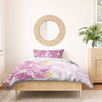 Purple Hawaii Shark Tattoo Bedding Set Puakenikeni Lei Plumeria Polynesian Pattern LT14 - Polynesian Pride