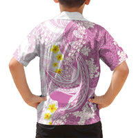 Purple Hawaii Shark Tattoo Family Matching Mermaid Dress and Hawaiian Shirt Puakenikeni Lei Plumeria Polynesian Pattern LT14 - Polynesian Pride