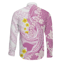 Purple Hawaii Shark Tattoo Family Matching Puletasi and Hawaiian Shirt Puakenikeni Lei Plumeria Polynesian Pattern LT14 - Polynesian Pride