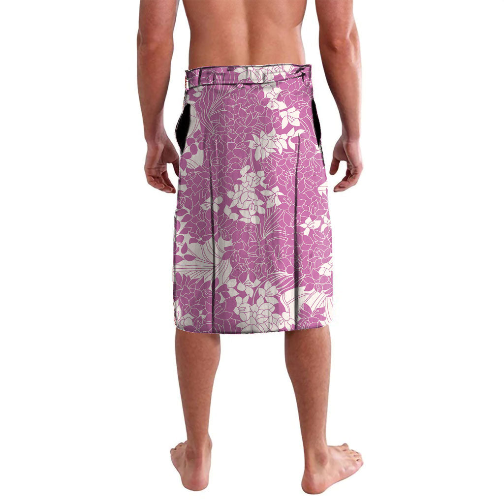 Purple Hawaii Shark Tattoo Lavalava Puakenikeni Lei Plumeria Polynesian Pattern
