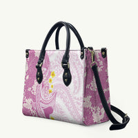 Purple Hawaii Shark Tattoo Leather Bag Puakenikeni Lei Plumeria Polynesian Pattern LT14 Purple - Polynesian Pride