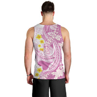 Purple Hawaii Shark Tattoo Men Tank Top Puakenikeni Lei Plumeria Polynesian Pattern