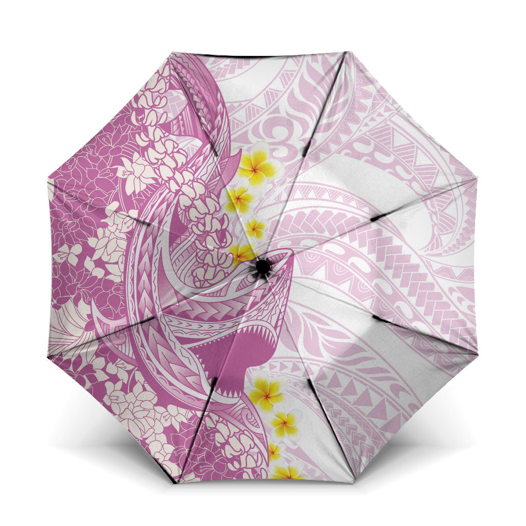 Purple Hawaii Shark Tattoo Umbrella Puakenikeni Lei Plumeria Polynesian Pattern LT14 One Size Folded 11.42 inch Opened Diameter 37.4 inch Purple - Polynesian Pride