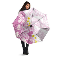 Purple Hawaii Shark Tattoo Umbrella Puakenikeni Lei Plumeria Polynesian Pattern LT14 - Polynesian Pride