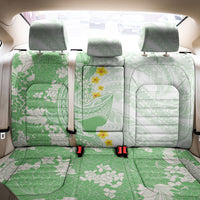 Green Hawaii Shark Tattoo Back Car Seat Cover Puakenikeni Lei Plumeria Polynesian Pattern
