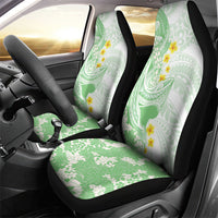 Green Hawaii Shark Tattoo Car Seat Cover Puakenikeni Lei Plumeria Polynesian Pattern LT14 - Polynesian Pride