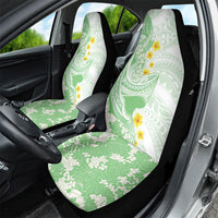 Green Hawaii Shark Tattoo Car Seat Cover Puakenikeni Lei Plumeria Polynesian Pattern LT14 - Polynesian Pride