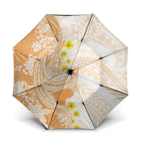 Orange Hawaii Shark Tattoo Umbrella Puakenikeni Lei Plumeria Polynesian Pattern
