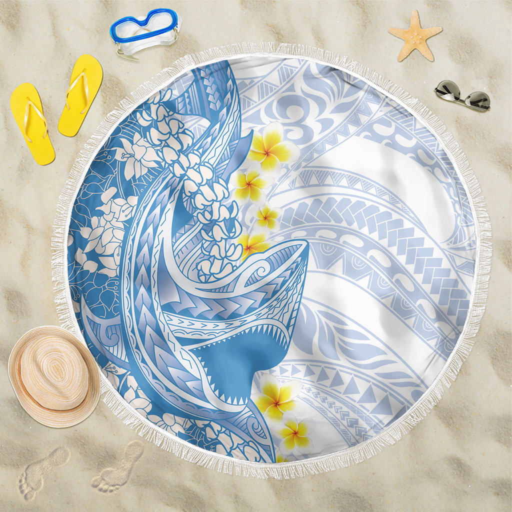 Blue Hawaii Shark Tattoo Beach Blanket Puakenikeni Lei Plumeria Polynesian Pattern