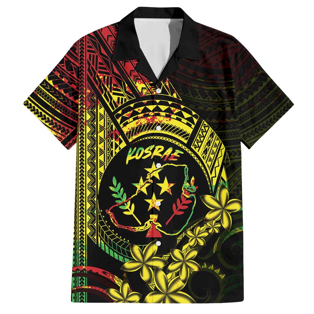 Reggae Kosrae Liberation Day Family Matching Summer Maxi Dress and Hawaiian Shirt September 8 Polynesian Tattoo LT14 Dad's Shirt - Short Sleeve Reggae - Polynesian Pride