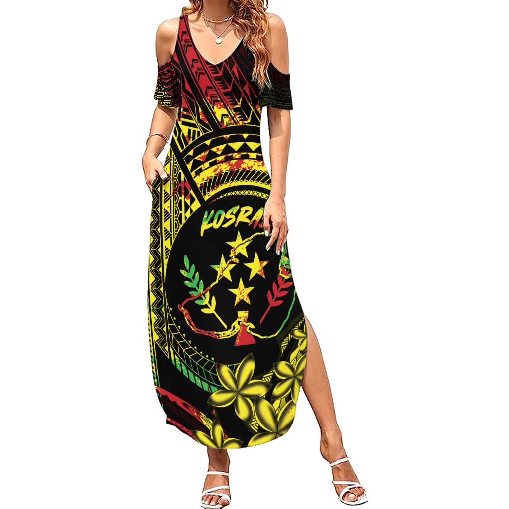 Reggae Kosrae Liberation Day Family Matching Summer Maxi Dress and Hawaiian Shirt September 8 Polynesian Tattoo LT14 Mom's Dress Reggae - Polynesian Pride