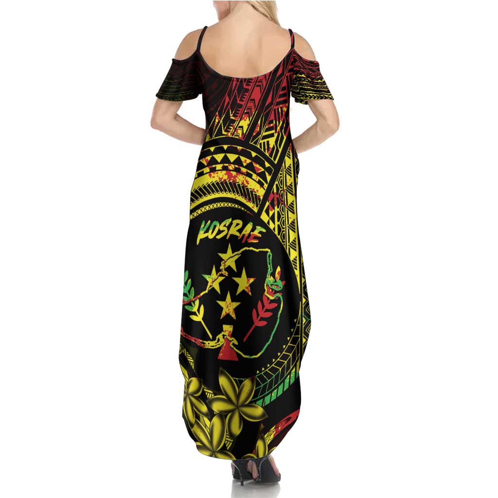Reggae Kosrae Liberation Day Family Matching Summer Maxi Dress and Hawaiian Shirt September 8 Polynesian Tattoo LT14 - Polynesian Pride
