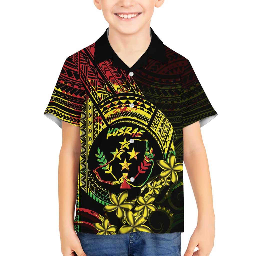 Reggae Kosrae Liberation Day Family Matching Summer Maxi Dress and Hawaiian Shirt September 8 Polynesian Tattoo LT14 Son's Shirt Reggae - Polynesian Pride