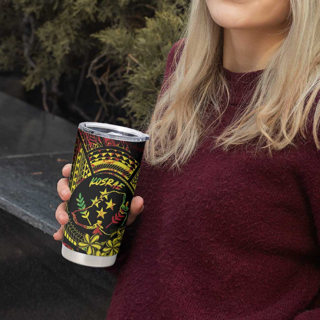 Reggae Kosrae Liberation Day Tumbler Cup September 8 Polynesian Tattoo - Polynesian Pride