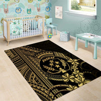 Gold Kosrae Liberation Day Area Rug September 8 Polynesian Tattoo - Polynesian Pride