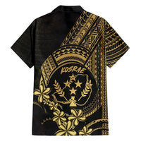 Gold Kosrae Liberation Day Family Matching Short Sleeve Bodycon Dress and Hawaiian Shirt September 8 Polynesian Tattoo LT14 - Polynesian Pride