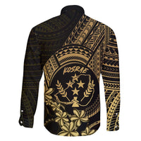Gold Kosrae Liberation Day Family Matching Short Sleeve Bodycon Dress and Hawaiian Shirt September 8 Polynesian Tattoo LT14 - Polynesian Pride