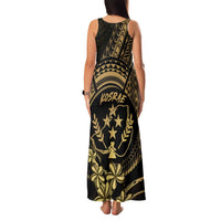 Gold Kosrae Liberation Day Family Matching Tank Maxi Dress and Hawaiian Shirt September 8 Polynesian Tattoo LT14 - Polynesian Pride