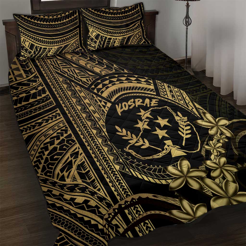 Gold Kosrae Liberation Day Quilt Bed Set September 8 Polynesian Tattoo LT14 Gold - Polynesian Pride