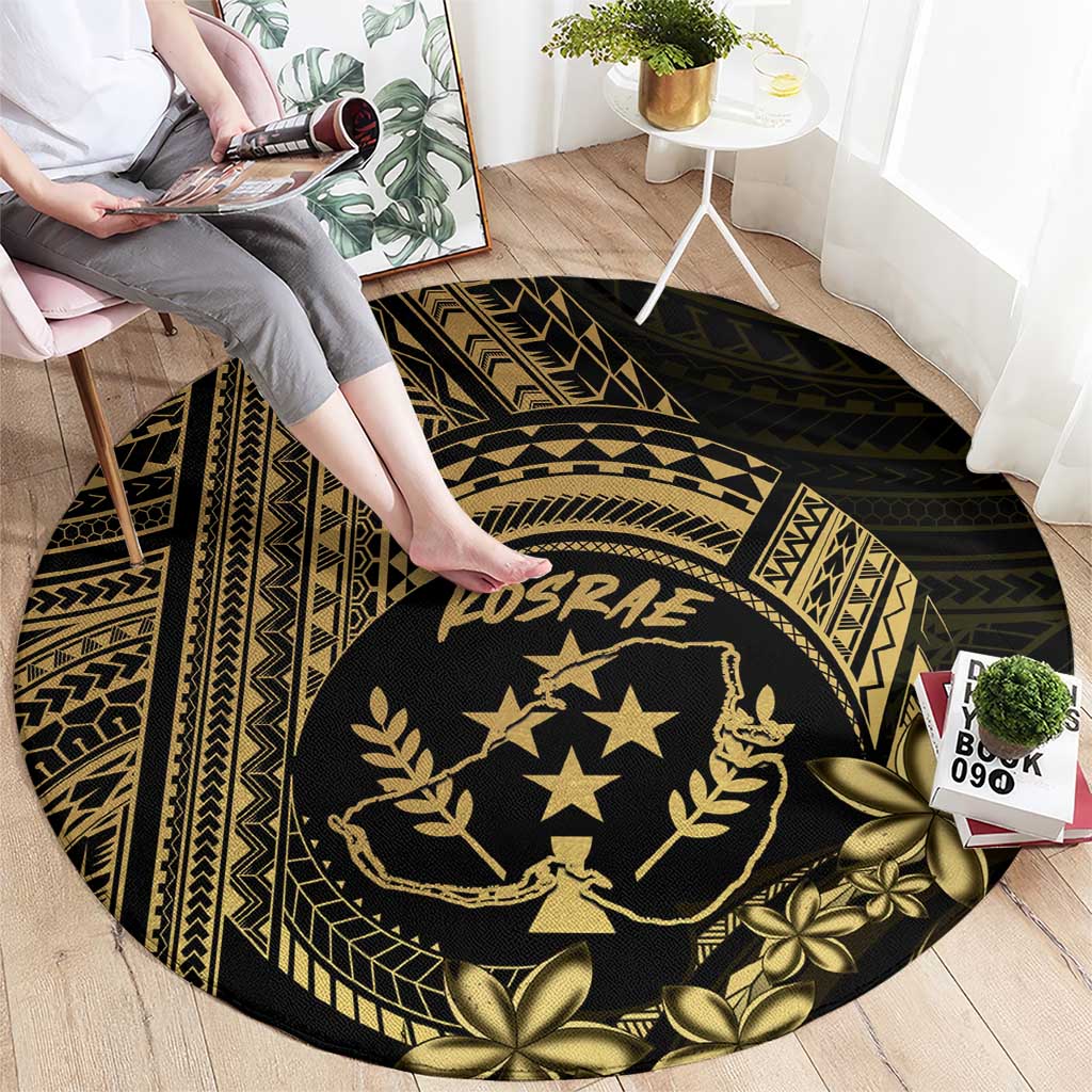 Gold Kosrae Liberation Day Round Carpet September 8 Polynesian Tattoo LT14 - Polynesian Pride